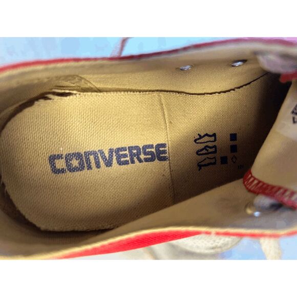 Converse All Star Red/White Low Top Sneakers, Women's 8. Men's Size 6, Skater - Picture 7 of 8